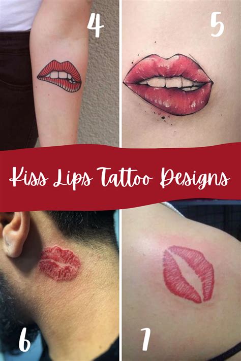 kiss lips tattoo|kiss lips tattoo meaning.